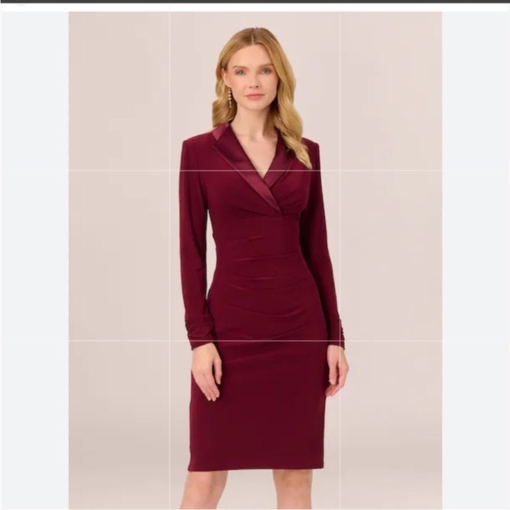ADRIANA PAPELLE. Elegant Burgundy Women's   DRESSES SIZE 14